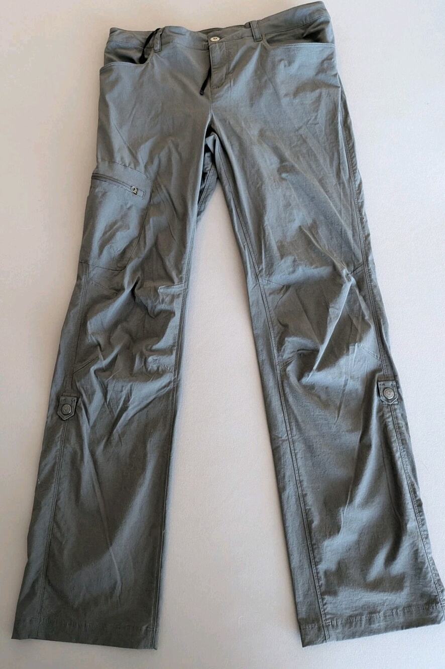 Patagonia Quandary Pants 8 Gray Roll Up Hiking Camping Stretch Outdoor Utility